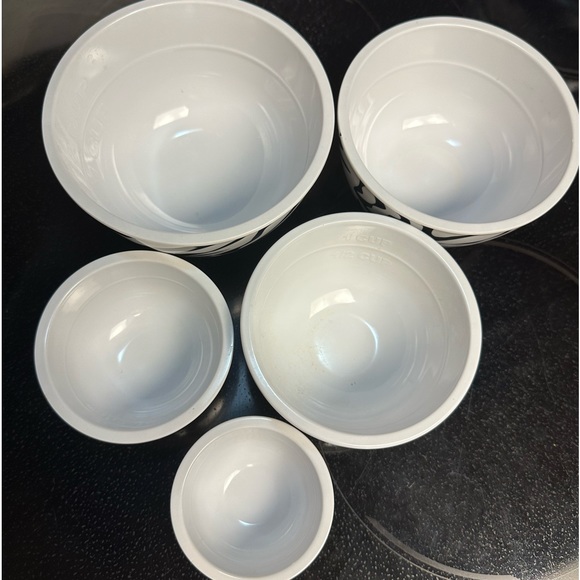 Zebra prep bowls nesting with measurement markings inside melamine - Picture 3 of 12
